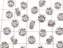 Metal Parts Rondelle 6 x 6 x 3 mm Silver Color (with CZ) 2 pcs $2.79!