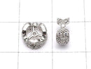 Metal Parts Rondelle 8 x 8 x 4 mm Silver Color (with CZ) 1 pc $2.79!