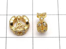 Metal Parts Rondelle 8 x 8 x 4 mm gold color (with CZ) 1 pc $2.79!