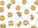 Metal Parts Rondelle 8 x 8 x 4 mm gold color (with CZ) 1 pc $2.79!