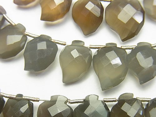 Leaf, Moonstone Gemstone Beads