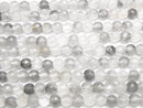[Video] 1strand $9.79! Gray Quartz AA 128 Faceted Round 6 mm 1strand beads (aprx.15 inch / 38 cm)