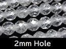 Cracked Crystal, Faceted Round Gemstone Beads