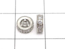 Metal Parts Rondelle 6 x 6 x 3 mm Silver Color (with CZ) 3pcs $3.79!