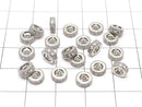 Metal Parts Rondelle 6 x 6 x 3 mm Silver Color (with CZ) 3pcs $3.79!