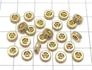 Metal Rondelle 6x6x2.5mm Gold (with CZ) 3pcs