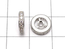 Metal Parts Rondelle 10 x 10 x 3 mm Silver Color (with CZ) 2 pcs $4.79!