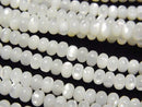 [Video] Mother of Pearl MOP White Rondelle 4x4x3mm 1strand beads (aprx.15inch/38cm)