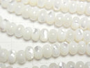 [Video] Mother of Pearl MOP White Rondelle 6x6x4mm 1-strand beads (approx. 15 inches/38 cm)