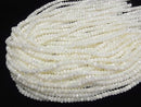 [Video] Mother of Pearl MOP White Rondelle 6x6x4mm 1-strand beads (approx. 15 inches/38 cm)