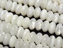 [Video] Mother of Pearl MOP White Rondelle 8x8x4mm Half or 1-Strand Beads (approx. 15 inches/36 cm)