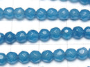 1strand $6.79! Blue Jade 32Faceted Round 4mm NO.3 1strand beads (aprx.15inch / 38cm)