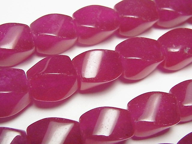 Jade, Rice, Twist Gemstone Beads