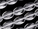 Crystal Quartz, Oval, Twist Gemstone Beads
