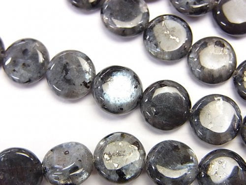 1strand $4.79! Larvikite  Coin 10x10x4 1strand (aprx.15inch/38cm) - wholesale gemstone beads, gemstones - kenkengems.com