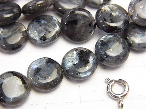1strand $4.79! Larvikite  Coin 10x10x4 1strand (aprx.15inch/38cm) - wholesale gemstone beads, gemstones - kenkengems.com