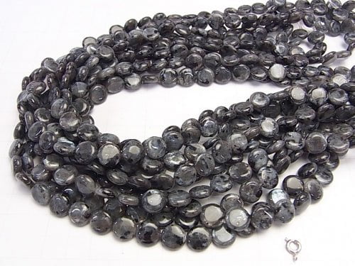 1strand $4.79! Larvikite  Coin 10x10x4 1strand (aprx.15inch/38cm) - wholesale gemstone beads, gemstones - kenkengems.com
