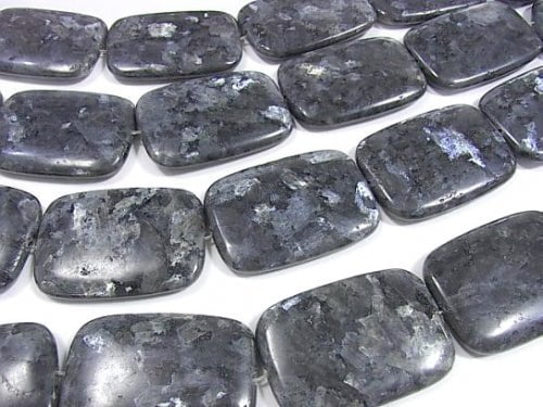 Larvikite Rectangle 50x35x8 1pc or 1strand beads (aprx.14inch / 35cm)