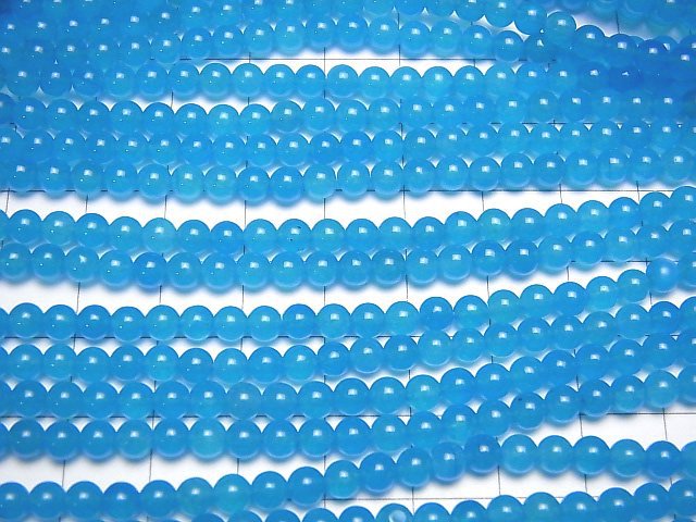 1strand $2.79! Blue Jade Round 4mm NO.3 1strand beads (aprx.15inch / 38cm)