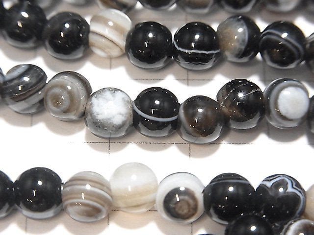 1strand $7.79! Tibetan Agate Round 6mm [2mm hole] 1strand beads (aprx.14inch / 34cm)