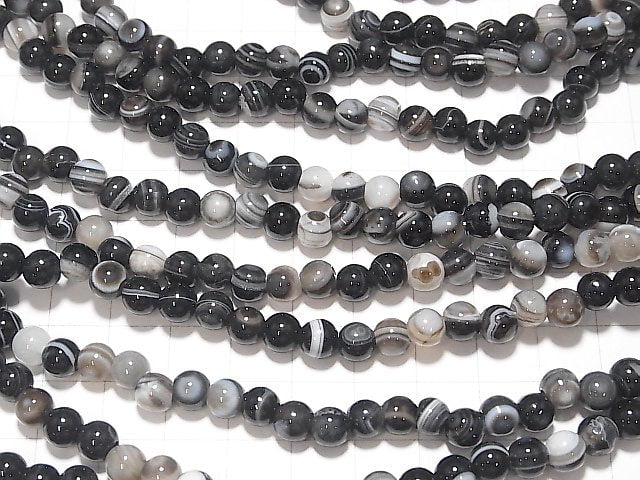 1strand $7.79! Tibetan Agate Round 6mm [2mm hole] 1strand beads (aprx.14inch / 34cm)