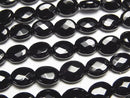 Onyx  Faceted Oval 8x6x4mm half or 1strand beads (aprx.15inch/38cm)