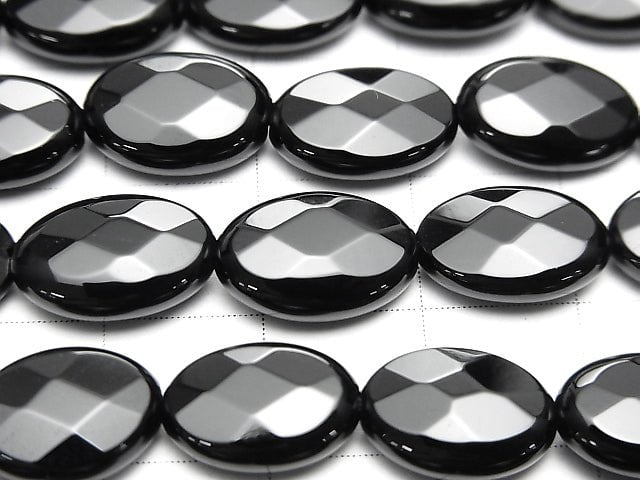 Onyx  Faceted Oval 12x8x4mm half or 1strand beads (aprx.15inch/38cm)
