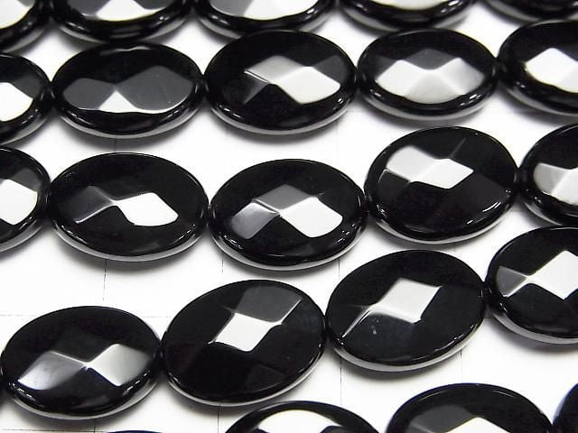 Onyx  Faceted Oval 14x10x5mm half or 1strand beads (aprx.15inch/36cm)