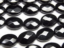 Onyx  Faceted Oval 14x10x5mm half or 1strand beads (aprx.15inch/37cm)