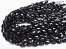 Onyx  Faceted Oval 14x10x5mm half or 1strand beads (aprx.15inch/37cm)