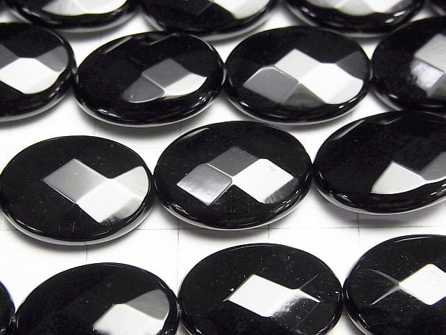 Onyx  Faceted Oval 18x13x5mm half or 1strand beads (aprx.15inch/36cm)