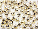 [K10 Yellow Gold] Mirror Round Cut Beads [2mm][2.5mm][3mm] 1pc