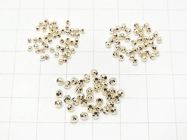 [K10 Yellow Gold] Mirror Round Cut Beads [2mm][2.5mm][3mm] 1pc