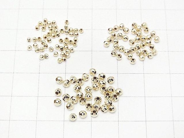 [K10 Yellow Gold]Mirror Round Cut Beads [2mm][2.5mm][3mm]1pc -