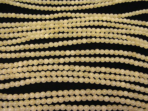 Yellow Jade Round 4mm 1strand beads (aprx.13inch/32cm)