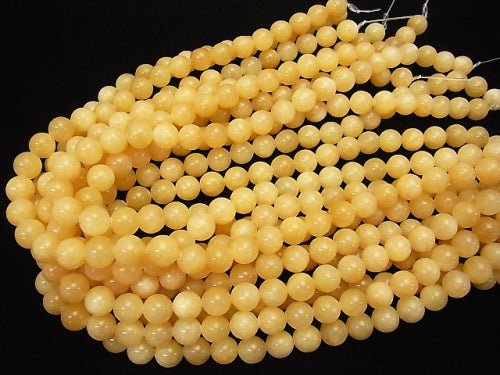 Yellow Jade Round 10mm 1strand beads (aprx.14inch/34cm)