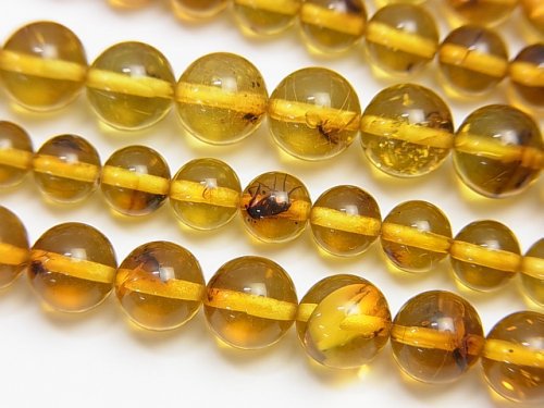 Amber, Round Gemstone Beads