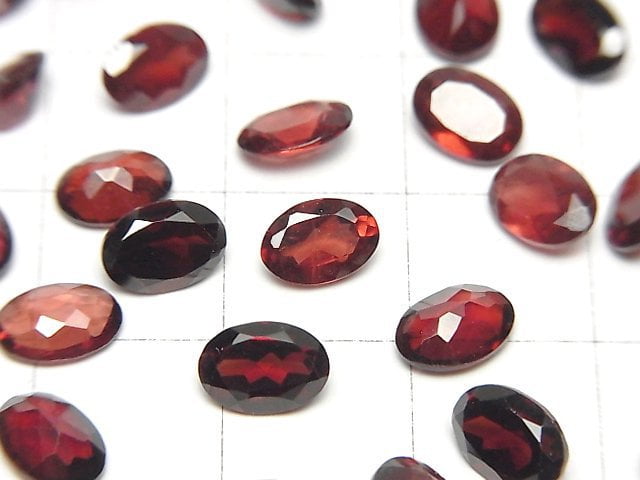 [Video] High Quality Garnet AAA Loose stone Oval Faceted 7x5x3mm 5pcs