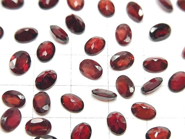 [Video] High Quality Garnet AAA Loose stone Oval Faceted 7x5x3mm 5pcs