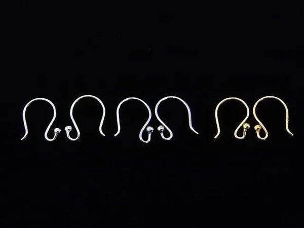 Silver925 Earwire 12x11mm [Sterling Silver Finish][Rhodium Plated][18KGP] 3pairs