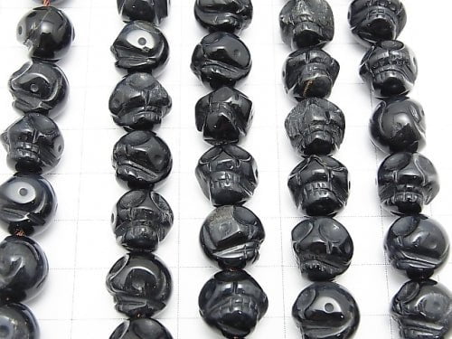 Blue Tiger's Eye AAA - AAA - Skull Vertical Hole 12 mm half or 1 strand beads (aprx. 15 inch / 38 cm)