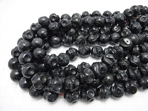 Blue Tiger's Eye AAA - AAA - Skull Vertical Hole 14 mm half or 1 strand beads (aprx. 15 inch / 38 cm)