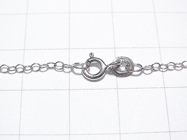 Silver925 Long Cable Chain 1.8mm Rhodium Plated [40cm][45cm][50cm][60cm][75cm] Necklace 1pc