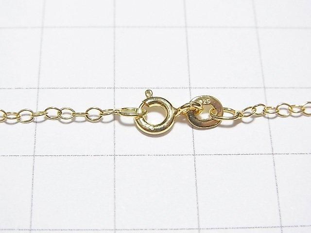 Chaîne fine en Argent 925 plaqué Or 18 carats 1.8mm [40cm][45cm][50cm][60cm][75cm] Collier 1pc