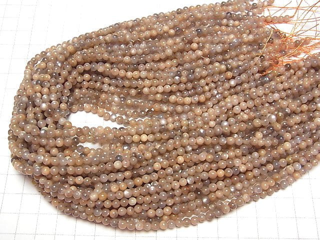 1strand $8.79! Multicolor Moonstone AA ++ Round 4mm 1strand beads (aprx.15inch / 38cm)