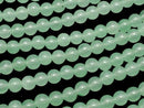 Pastel green jade round 4mm 1strand beads (aprx.15inch/36cm)