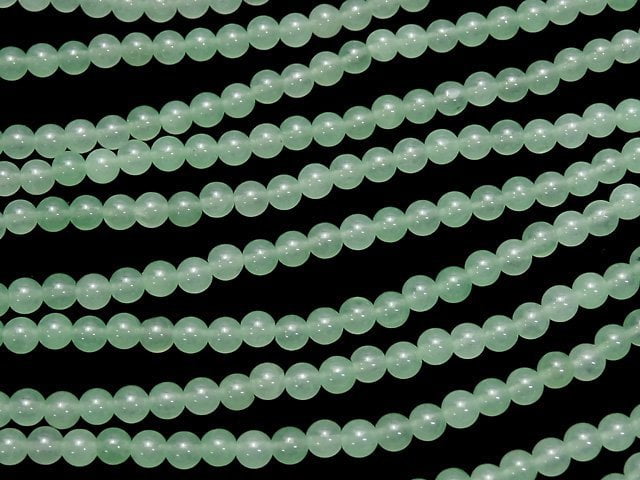 Pastel Green Jade Round 4mm 1strand beads (aprx.15inch / 37cm)