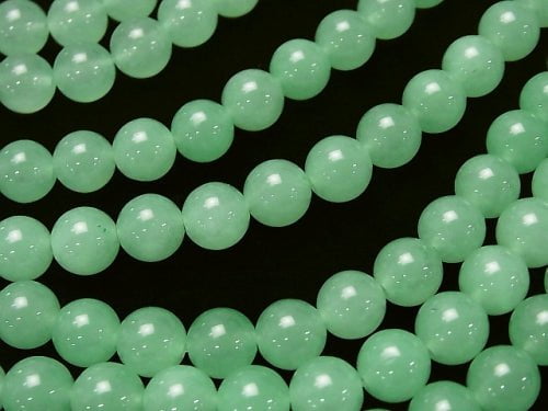 1strand $4.79! Pastel Green Jade Round 8mm 1strand beads (aprx.15inch / 37cm)