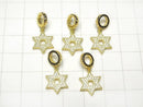 1pc $6.79! Silver925 Charm Star Motif (with CZ) 11 x 10 x 2 mm gold color 1 pc