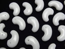 [Video] White Jade Comma Shaped Bead [15 x 10] [20 x 12] [30 x 20] 1 pc $2.79